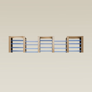 Triple ShortThrone with 20 shelves