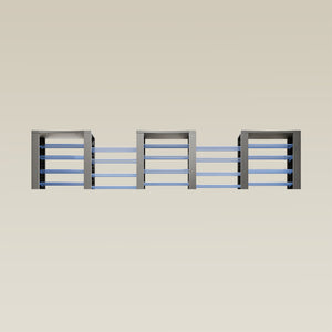 Triple ShortThrone with 20 shelves