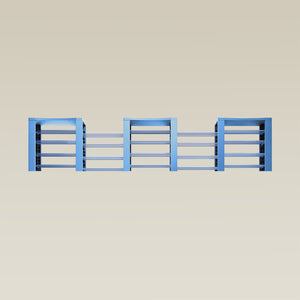 Triple ShortThrone with 20 shelves