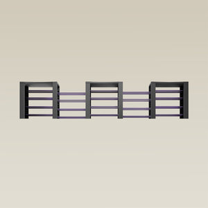 Triple ShortThrone with 20 shelves