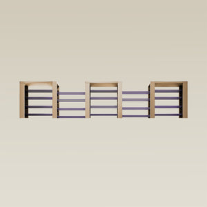 Triple ShortThrone with 20 shelves