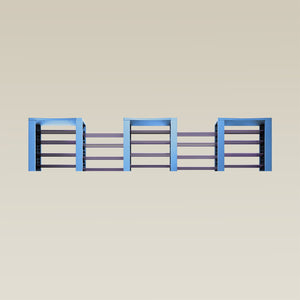Triple ShortThrone with 20 shelves
