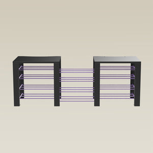 Double ShortThrone with 12 shelves