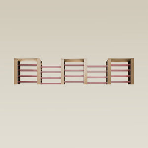 Triple ShortThrone with 20 shelves
