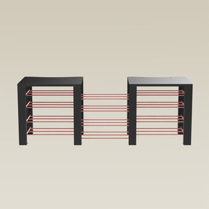 Double ShortThrone with 12 shelves