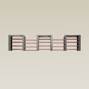 Triple ShortThrone with 20 shelves